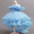 thumbnail image 5 of Delliss Girl Tutu Dress Tulle Ruffles Wedding Party Evening Layered Tutu Dresses Birthday Princess Dress 3-11Y, 5 of 7