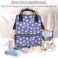 thumbnail image 5 of Daiia Daisies Flowers Large Capacity Baby Bag Waterproof Stylish Diaper Bag Mummy Backpack Adjustable Straps Diaper BagBaby Essentials Bag, 5 of 6