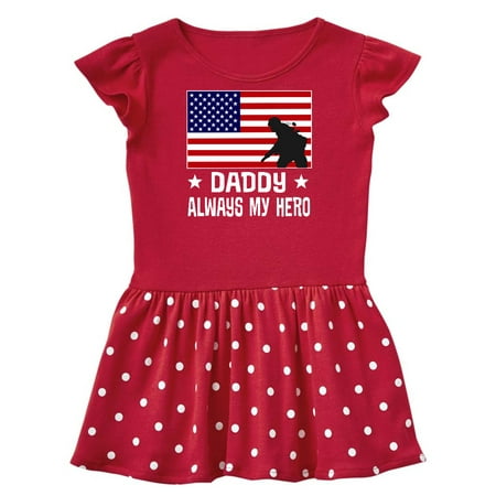 

Inktastic Military Soldier Daddy Always my Hero Gift Baby Girl Dress