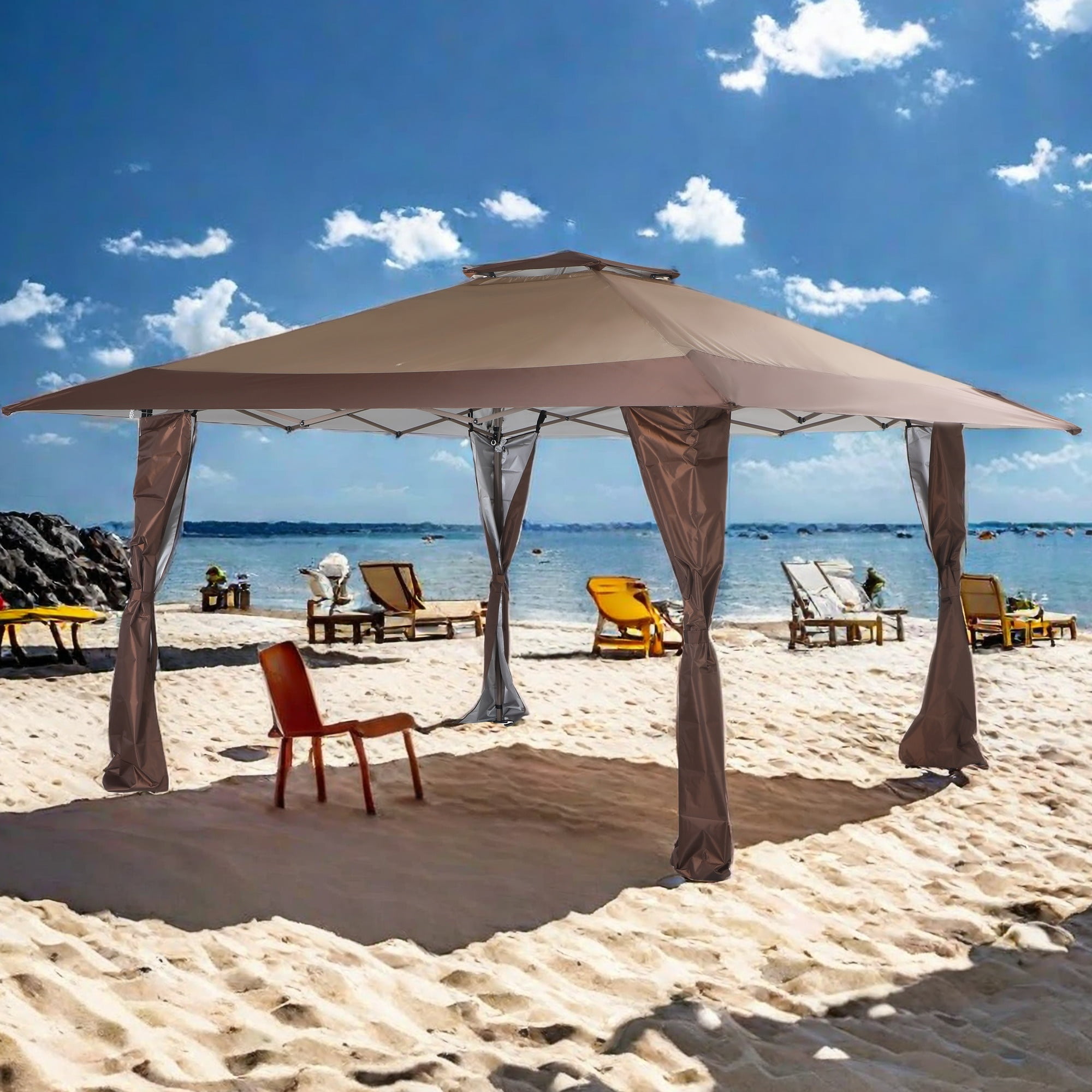 Alpha Joy 13'x13' Waterproof Outdoor Pop Up Canopy Tent, Weather