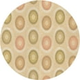 thumbnail image 1 of Ahgly Company Indoor Round Patterned Cardboard Brown Gold Area Rugs, 7' Round, 1 of 1