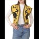 thumbnail image 1 of Chaleco de Vaquera, Atuendo Occidental para Mujer, Chaleco Bordado, Cárdigan Corto Sin Mangas, Top Bohemio. Negro y Dorado S, 1 of 8