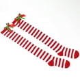thumbnail image 6 of NMMUED Christmas Socks for Women Holiday Stockings for Women Over the Knee Socks Candy Cane Socks Long Striped Socks Christmas Striped Socks Leg Warmers E One Size, 6 of 7