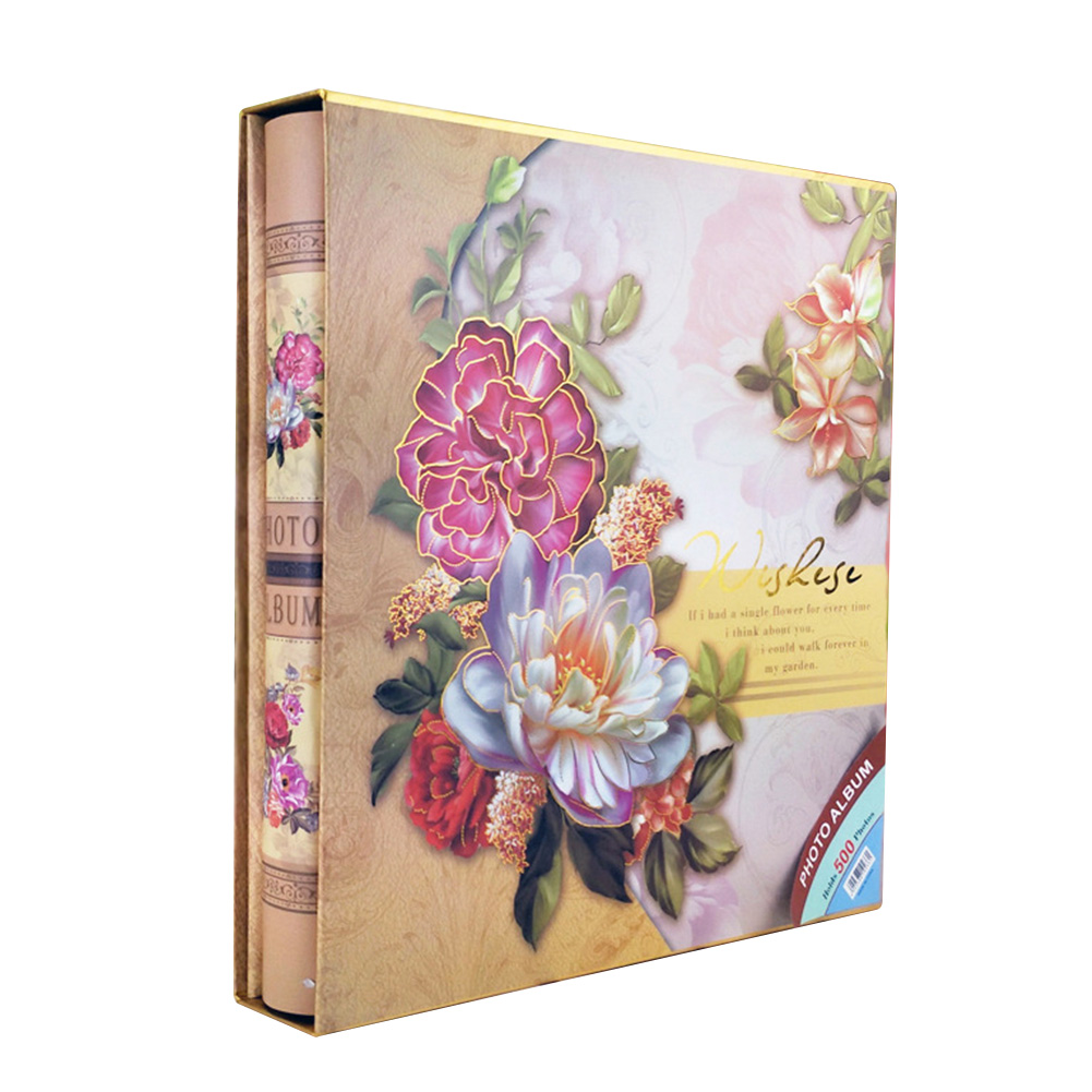 6 Inch 500 Sheets Insert Memory Scrapbook Photo Album Family Floral