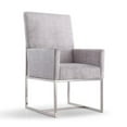 thumbnail image 3 of Manhattan Comfort Element 18.9" Velvet Dining Armchair in Gray (Set of 2), 3 of 10