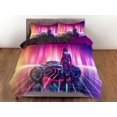 thumbnail image 3 of Vaporwave Motociclista Ropa de Cama, Cool Hippie Juego de Funda Nórdica para Niños, 3 of 4