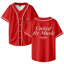 Eurovision 2025 Unity Shapes Love Merch Baseball Jersey Shirt V-Neck Women Men Short Sleeve Streetwear Clothes