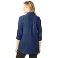thumbnail image 2 of Woman Within Plus Size Textured Gauze Tunic With Shawl Collar, 2 of 6
