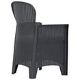 thumbnail image 2 of vidaXL Garden Chair 2 pcs with Cushion Brown Plastic Rattan Look, 2 of 4