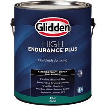 Glidden HEP Exterior Paint   Primer All-In-One, Tintable, Flat, 1 Gallon