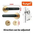 thumbnail image 2 of Door Lock, Tuya Biometric Electronic Lock Digital Smart Door Lock Finrprint Password Entry Door Knobs Lock For Bedroom Home Office ,Easy to Install, 2 of 8