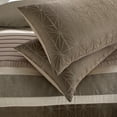 thumbnail image 6 of Nanshing Trinity 7 Piece Geometric Comforter Set, King, Taupe, 6 of 11