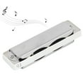 thumbnail image 3 of Orgue à Bouche Professionnel, Harmonica Blues Plaque en Laiton, Résine Abs Durable Imperméable à l'Eau pour les Professionnels de la Performance Musicale Enfants Blanc, 3 of 8