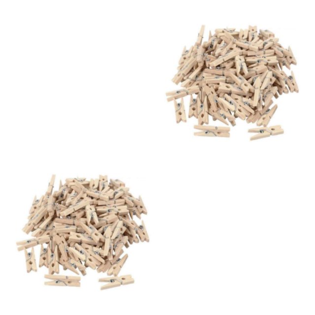 VONKY Conveniently Hang And Display Photos With These Multipurpose Wooden Clothespins 25mm(200) 2Set