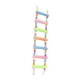 thumbnail image 4 of Escalera de madera para pájaros, juguete para loros, puente de escalada, garras de madera duraderas. siete nudos helados, 4 of 9