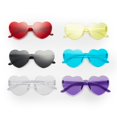 thumbnail image 1 of Gafas de sol Zink Colorful Heart sin montura en forma de corazón x6, 1 of 5