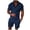 Blue, variant on Men's Spring Summer 2-Piece Tracksuit, Short Sleeve Polo Shirt and Shorts, Casual Sport Suit For Hot Weather Outdoor Activities,Cyan,S