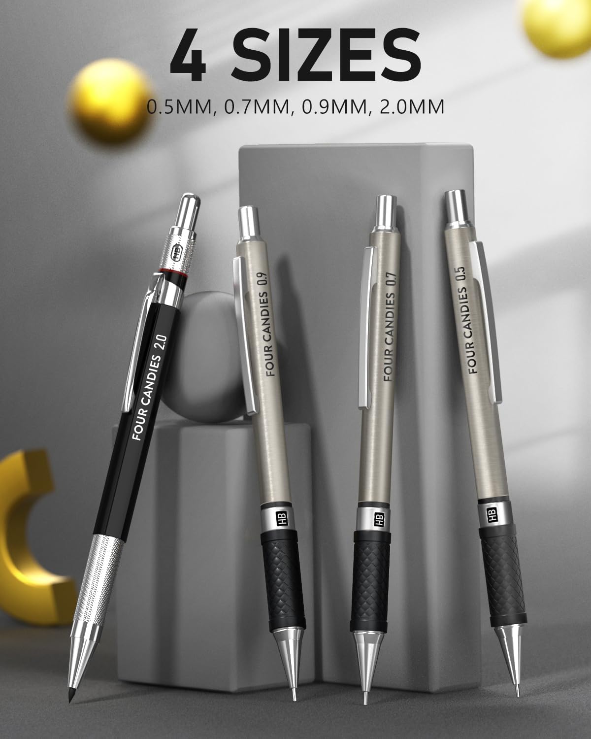 Four Candies Metal Mechanical Pencil Set 6-Piece photo 6