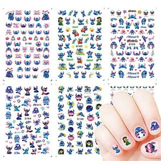 SANTA Cute Stit_ch Nail Stickers Kawaii Cartoon Nail Stikers Self