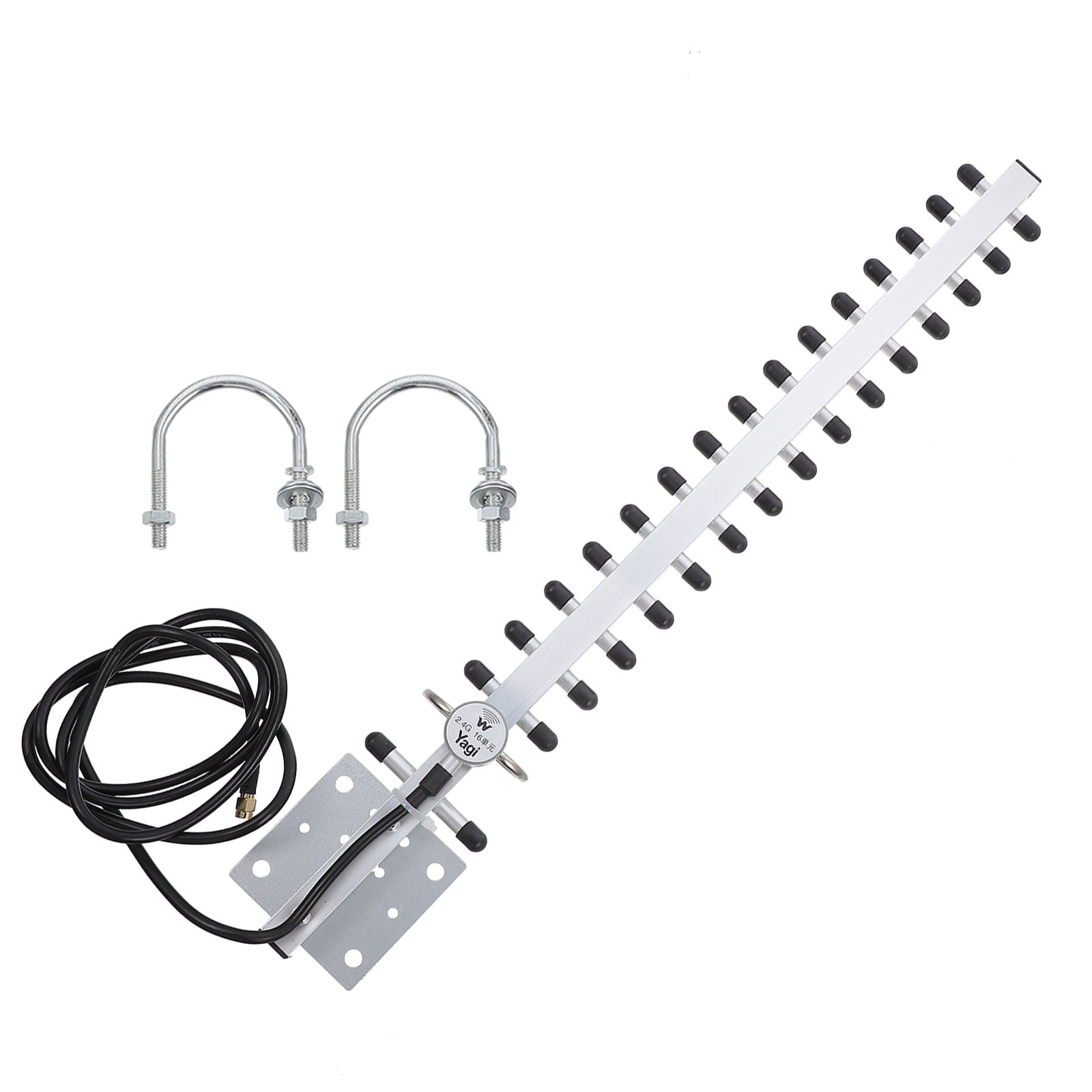 Tanom Yagi Wifi Antenna 2.4Ghz (15Dbi) Outdoor Directional Signal (H:30° V:25°) Long Distance Range (High-Gain Weatherproof) Wireless Network (Pole Mount) N-Female Pigtail Connector Tupavco Tp512