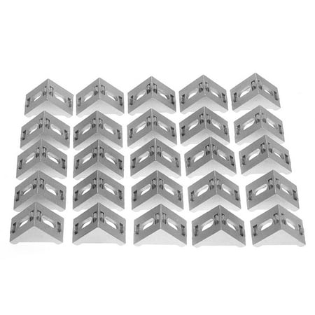 

25pcs 4040 Aluminum L Shape Corner Bracket Right Angle Brace Fastener