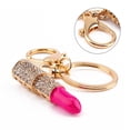 thumbnail image 1 of Lipstick Keyring Alloy Rhinestone Purse Charm Pendant Keychain for Keys Wallets Handbags Car Keys, 1 of 8