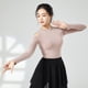 thumbnail image 5 of Traje de baile latino para mujer adulta, camiseta de manga larga, ropa de práctica de baile, ropa de baile modal negra, cuerpo, 5 of 5