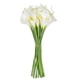 thumbnail image 1 of 20pcs Artificial Calla Lily Bridal Wedding Bouquet Flowers Real Touch Decorative Bouquet (White), 1 of 2