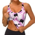 thumbnail image 3 of Daiia Pink Girl Halloween Printed Women's Sports Bra, Breathable Activewear Bra with U-Back Design and Removable Pads, Comfortable and Supportive for Yoga, Workout-XX-Large, 3 of 8
