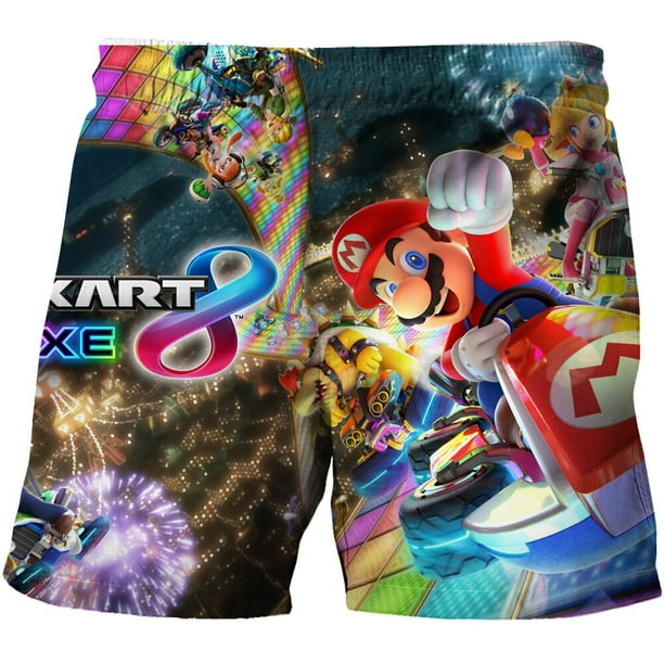 Pantalones cortos 3D Super Mario para niños, novedad de verano, pantalones cortos de playa de secado rápido, pantalones cortos Harajuku para niños, pantalones cortos de playa, novedad de 2023 heqiyong CONDUJO