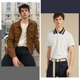 thumbnail image 3 of Men Canvas Belt Web Fabric Casual Belt with Black Double D-ring 1 1/2" Wide Set of 2, 3 of 5