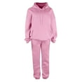 thumbnail image 3 of Womens Sweat Suits 2 Piece Set 2026 Winter Trendy Plain Lined Hoodie and Joggers Sweatpants Matching Set, 3 of 3