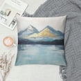 thumbnail image 2 of Creowell Mountains Snow Lake Pillow Covers for Couch Sofa Indoor Outdoor Decorative Short Plush Aesthetic Design 1PC 22x22in, 2 of 5