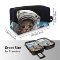 thumbnail image 4 of Goofa Cat Astronaut Printed Toiletry Bag with Handle,Large Capacity Travel Makeup Cosmetic Bag for Women, Carry on Airport Airline Compliant Bag, 4 of 9