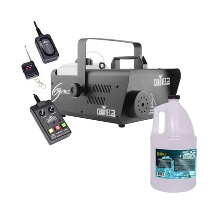 700w Smoke Machine - CHAUVET DJ Hurricane 1600 Pro Fog Smoke Machine w/ Remotes + Fog Fluid | H1600