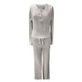 thumbnail image 5 of MEICHEN Pajamas for Women Set Womens Pajamas 2 Piece Sets Outfits Matching Suits Long Sleeve Sweater Long Pants Pockets Womens Sleepwear, 5 of 5