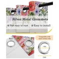 thumbnail image 6 of Pink Flowers Blackout Curtains 72 Inches Long, Spring Floral Elegant Pastoral Wooden Thermal Insulated Black Out Curtains, Darkening Window Curtain Drapes for Bedroom Living Room 52"x72" 2 Panels, 6 of 9