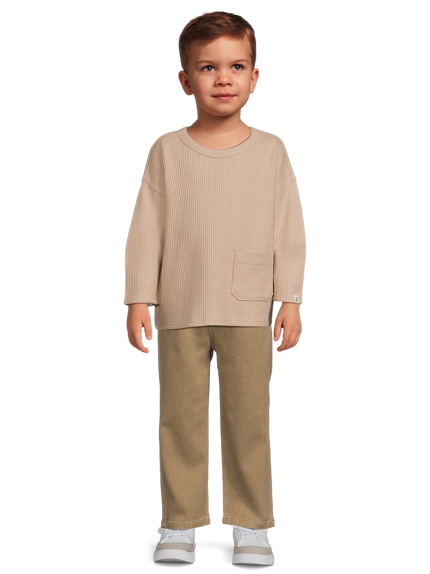 easy-peasy Toddler Boy Long Sleeve Boxy T-Shirt, Sizes 12 Months-5T