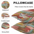 thumbnail image 5 of Lumbar Pillow Covers 20x12 Inch Set of 2, Nautical Anchor Waterproof Outdoor Pillow Covers, Country Vintage Colorful Wooden Plank Decorative Cushion Pillowcases for Couch, Sofa, Bed, Garden, Patio, 5 of 9