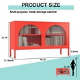 thumbnail image 6 of Metal Storage Cabinet with Doors and Shelves,2 Door TV Stand,Accent Cabinet，Metal Locker, 6 of 6