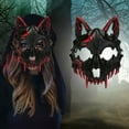 thumbnail image 2 of Performance de Danse d'Halloween Tigre Qui Saigne Demi-Visage Yasha Tengu Loup Humain, 2 of 4