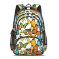 thumbnail image 2 of Butterfly Colorful Insect Pattern Cute School Backpack Bag with Padded Back and Adjustable Shoulder Straps 16.9 X 12.6 X 5.9 Inches, 2 of 5