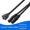 thumbnail image 4 of 1Pcs Dual 3Pin XLR Male to RJ45 Adapter RJ45 to Dual XLR DMX Cable for DMX-CON Controller Series and, 4 of 5