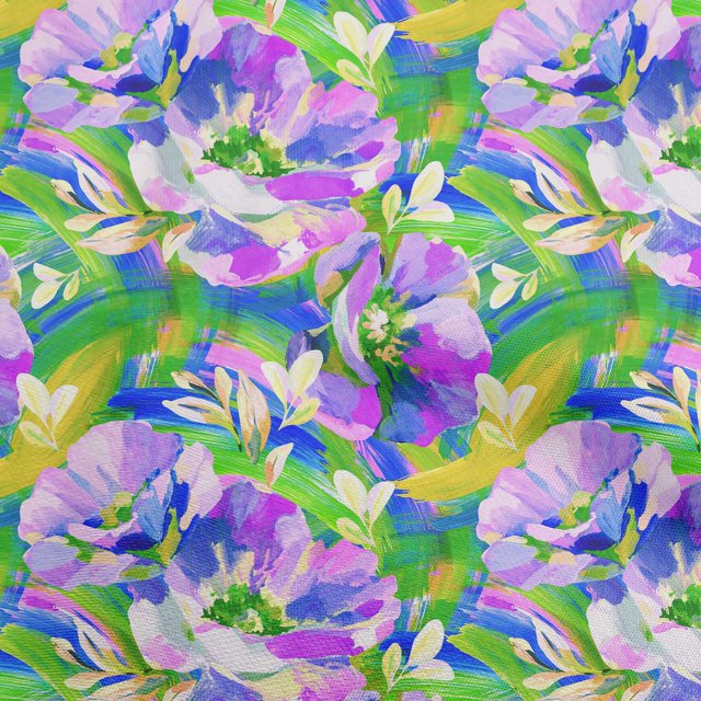 oneOone Tissu Popeline de Coton Améthyste Floral & Matériel de Robe Tissu Imprimé Tissu au Mètre 42 Pouces de Large