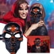 thumbnail image 1 of Máscara de Diablo de Calavera Roja de Pvc, Máscara de Halloween, Fiesta Navideña, Terror, 1 of 7