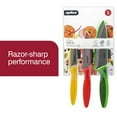 thumbnail image 2 of Zyliss 3-Piece Chef Knife Set with Sheath Covers, Stainless Steel Paring Serrated Utility Kitchen Knives, Color Handles, 2 of 7