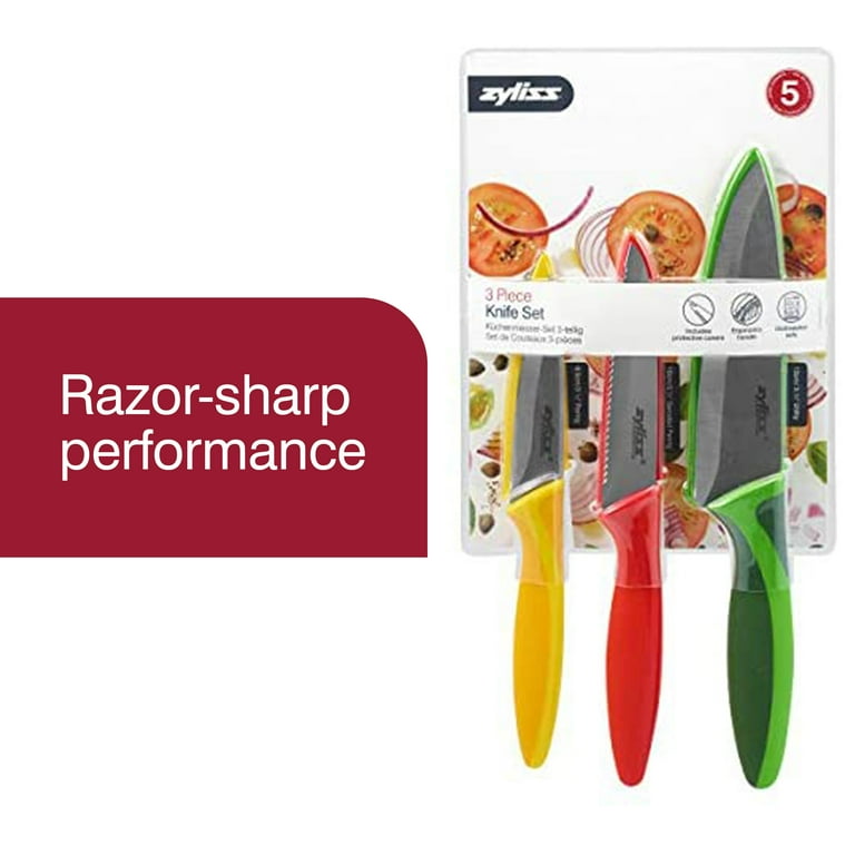 Zyliss 3-Piece Chef Knife Set, Stainless Steel Blades, Color