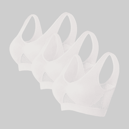 Fulorrnie Bras for Women Big Girls Plus Size Wirefree Comfort Full Coverage Low Impact Removable Pads Multiway Supportive Bra  White  XXXL