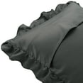 thumbnail image 5 of PiccoCasa Satin Pillowcase Ruffled Pillow Shams Set of 2, Standard Black, 5 of 8