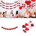 thumbnail image 2 of Valentine's Day Heart Wreath Banner for Indoor and Outdoor Home Décor - Hanging Decoration for Living Room Bedroom Dining Area Festive Wall Adornment, 2 of 5